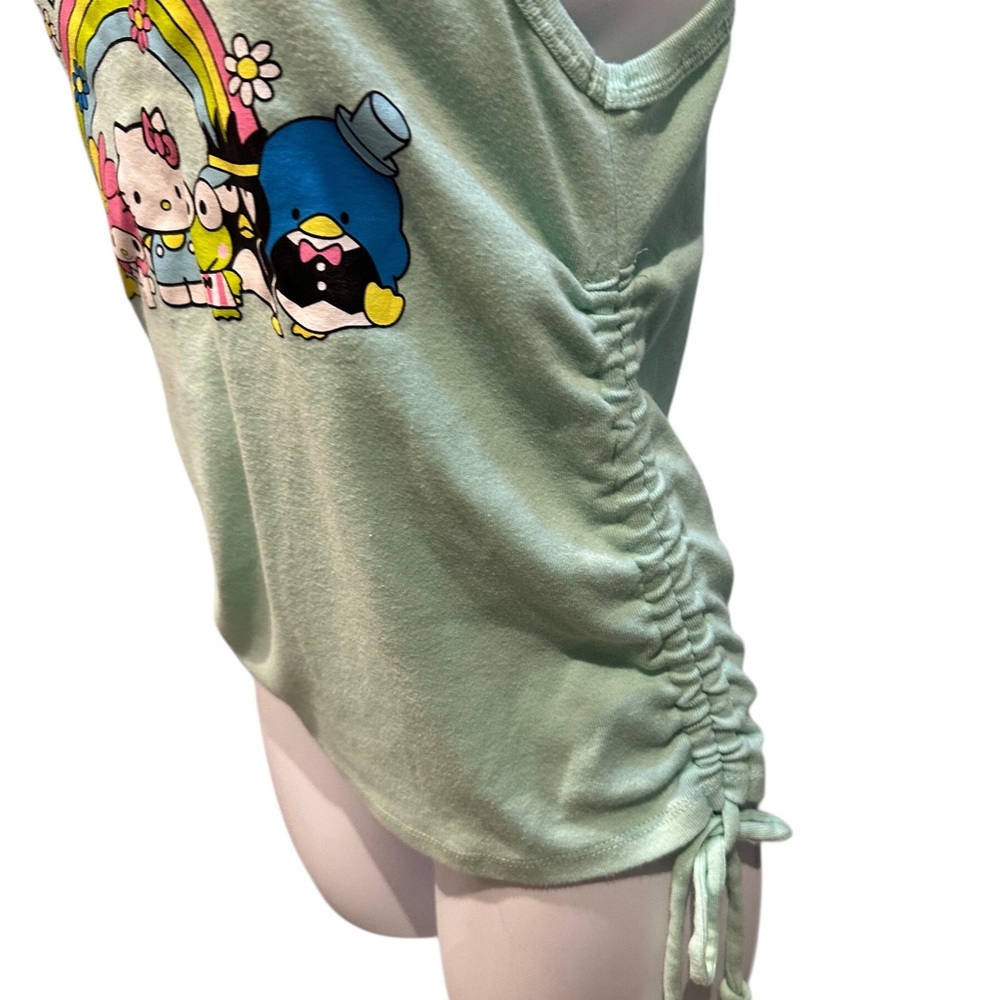 Sanrio Hello Kitty & Friends Better Together One Shoulder Ruched Tank Top Large - Picture 8 of 11